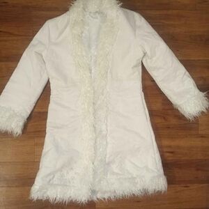 American Girl Doll Cream Faux Fur Coat